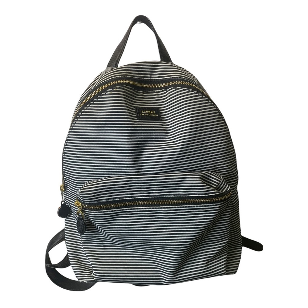 LAUREN RALPH LAUREN striped mini backpack